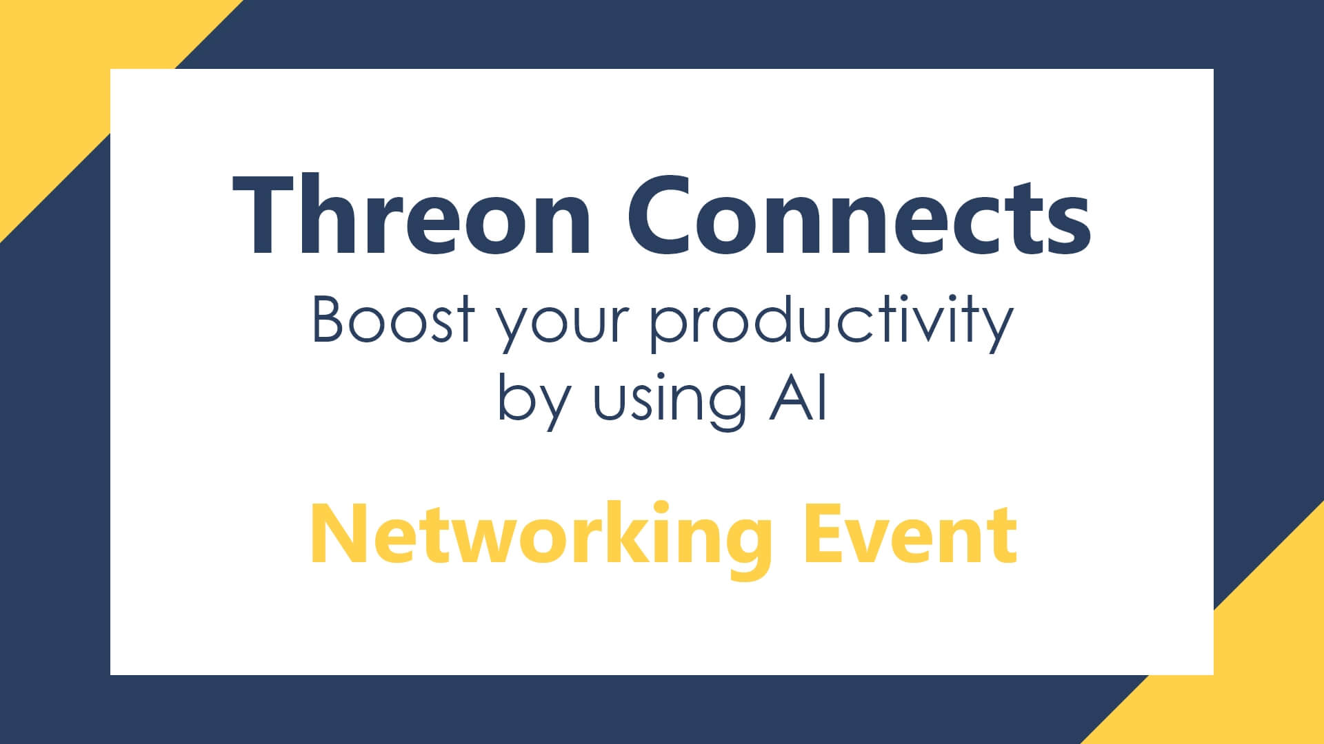 Threon Connects: Networking event